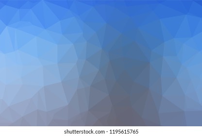 Light BLUE vector hexagon mosaic cover. Creative geometric illustration in Origami style with gradient. The textured pattern can be used for background.
