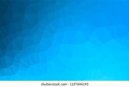 Light BLUE vector hexagon mosaic texture. Glitter abstract illustration with an elegant design. Triangular pattern for your business design.