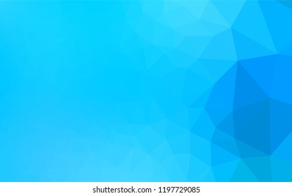 Light BLUE vector hexagon mosaic template. A sample with polygonal shapes. A completely new design for your business.