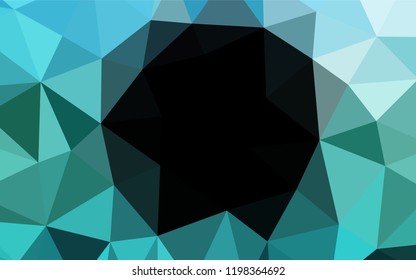 Light BLUE vector hexagon mosaic cover. Colorful illustration in abstract style with gradient. A new texture for your design.
