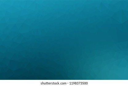 Light BLUE vector hexagon mosaic template. Brand new colored illustration in blurry style with gradient. Triangular pattern for your business design.