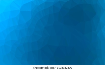 Light BLUE vector hexagon mosaic texture. Triangular geometric sample with gradient.  A completely new template for your business design.
