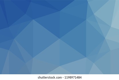 Light BLUE vector hexagon mosaic cover. Modern geometrical abstract illustration with gradient. Triangular pattern for your business design.