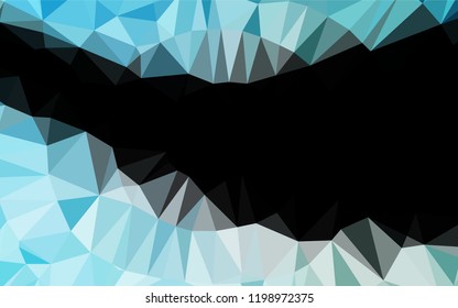 Light BLUE vector hexagon mosaic template. Glitter abstract illustration with an elegant design. A completely new template for your business design.