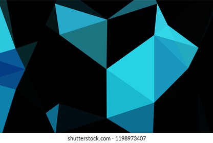 Light BLUE vector hexagon mosaic cover. Creative illustration in halftone style with gradient. The elegant pattern can be used as part of a brand book.