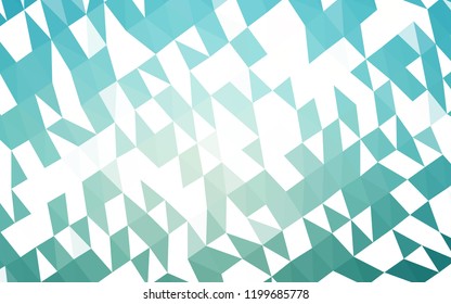 Light BLUE vector hexagon mosaic template. Triangular geometric sample with gradient.  A new texture for your design.