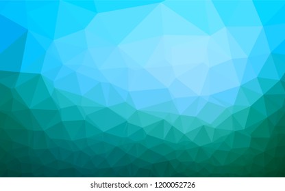 Light BLUE vector hexagon mosaic cover. Glitter abstract illustration with an elegant design. The template can be used as a background for cell phones.