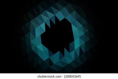 Light BLUE vector hexagon mosaic texture. Triangular geometric sample with gradient.  A completely new template for your business design.