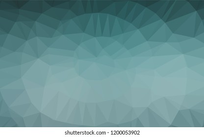 Light BLUE vector hexagon mosaic template. Brand new colored illustration in blurry style with gradient. Triangular pattern for your business design.