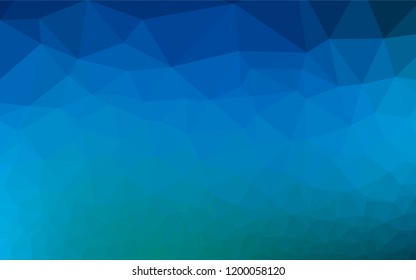 Light BLUE vector hexagon mosaic cover. Glitter abstract illustration with an elegant design. A new texture for your design.
