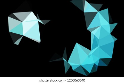 Light BLUE vector hexagon mosaic cover. A sample with polygonal shapes. The polygonal design can be used for your web site.