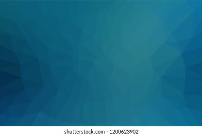 Light BLUE vector hexagon mosaic template. A completely new color illustration in a vague style. Brand new design for your business.