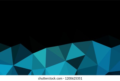 Light BLUE vector hexagon mosaic texture. An elegant bright illustration with gradient. Triangular pattern for your business design.