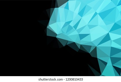 Light BLUE vector hexagon mosaic cover. An elegant bright illustration with gradient. Brand new design for your business.