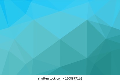 Light BLUE vector hexagon mosaic cover. An elegant bright illustration with gradient. The template can be used as a background for cell phones.