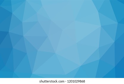 Light BLUE vector hexagon mosaic texture. Creative geometric illustration in Origami style with gradient. A new texture for your design.