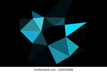 Light BLUE vector hexagon mosaic cover. Shining illustration, which consist of triangles. The elegant pattern can be used as part of a brand book.