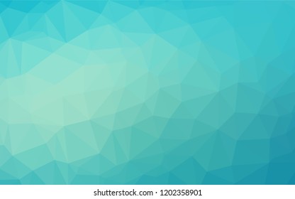 Light BLUE vector hexagon mosaic template. Glitter abstract illustration with an elegant design. A new texture for your design.