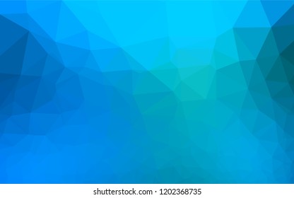 Light BLUE vector hexagon mosaic template. A completely new color illustration in a vague style. The template can be used as a background for cell phones.