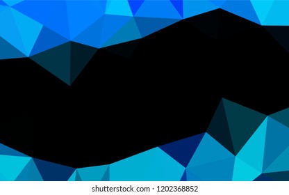 Light BLUE vector hexagon mosaic cover. A vague abstract illustration with gradient. Brand new style for your business design.