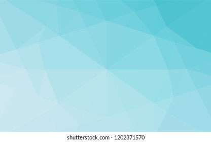 Light BLUE vector hexagon mosaic texture. A sample with polygonal shapes. Triangular pattern for your business design.