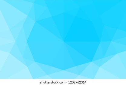 Light BLUE vector hexagon mosaic template. Creative geometric illustration in Origami style with gradient. The textured pattern can be used for background.