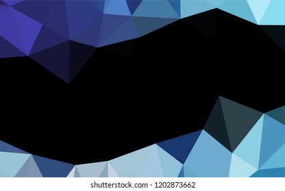 Light BLUE vector hexagon mosaic cover. Colorful abstract illustration with gradient. The completely new template can be used for your brand book.