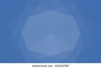 Light BLUE vector hexagon mosaic cover. An elegant bright illustration with gradient. The best triangular design for your business.
