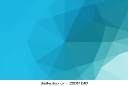 Light BLUE vector hexagon mosaic texture. Creative illustration in halftone style with gradient. The elegant pattern can be used as part of a brand book.