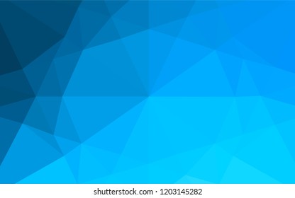 Light BLUE vector hexagon mosaic template. Creative geometric illustration in Origami style with gradient. A completely new template for your business design.