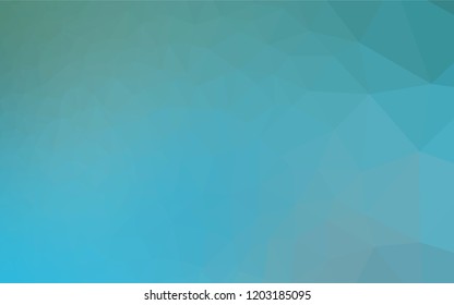Light BLUE vector hexagon mosaic cover. Shining colored illustration in a Brand new style. The best triangular design for your business.