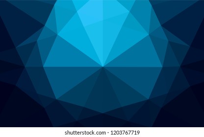 Light BLUE vector hexagon mosaic template. Brand new colored illustration in blurry style with gradient. Brand new design for your business.