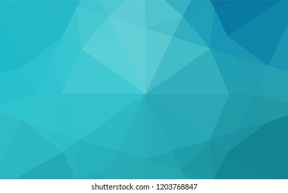 Light BLUE vector hexagon mosaic cover. Shining illustration, which consist of triangles. Brand new style for your business design.