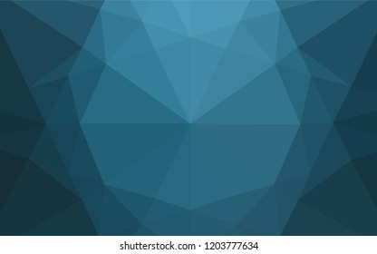 Light BLUE vector hexagon mosaic cover. A vague abstract illustration with gradient. Brand new style for your business design.