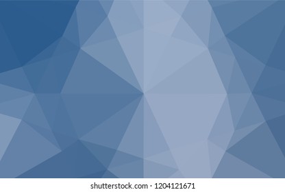 Light BLUE vector hexagon mosaic cover. A vague abstract illustration with gradient. Triangular pattern for your business design.