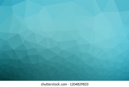 Light BLUE vector hexagon mosaic cover. Shining illustration, which consist of triangles. The textured pattern can be used for background.