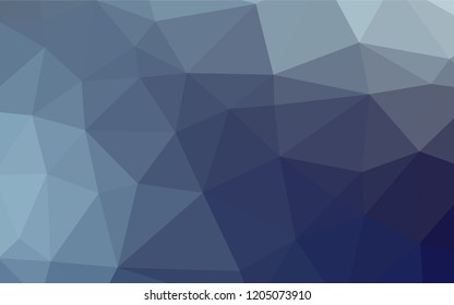 Light BLUE vector hexagon mosaic cover. Creative geometric illustration in Origami style with gradient. A new texture for your design.