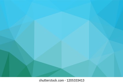 Light BLUE vector hexagon mosaic texture. A vague abstract illustration with gradient. The completely new template can be used for your brand book.