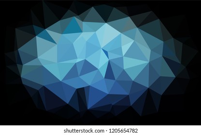 Light BLUE vector hexagon mosaic texture. A sample with polygonal shapes. The textured pattern can be used for background.