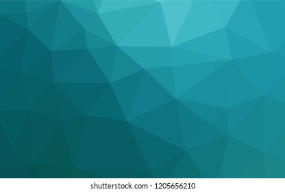 Light BLUE vector hexagon mosaic template. Glitter abstract illustration with an elegant design. The polygonal design can be used for your web site.
