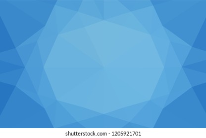 Light BLUE vector hexagon mosaic template. A sample with polygonal shapes. A completely new design for your business.