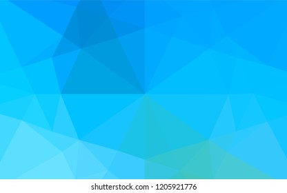 Light BLUE vector hexagon mosaic cover. Shining illustration, which consist of triangles. The completely new template can be used for your brand book.