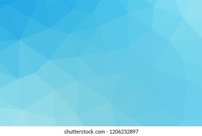 Light BLUE vector hexagon mosaic texture. A sample with polygonal shapes. The template can be used as a background for cell phones.