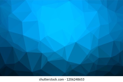 Light BLUE vector hexagon mosaic cover. An elegant bright illustration with gradient. The textured pattern can be used for background.