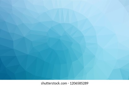Light BLUE vector hexagon mosaic cover. Geometric illustration in Origami style with gradient.  The polygonal design can be used for your web site.