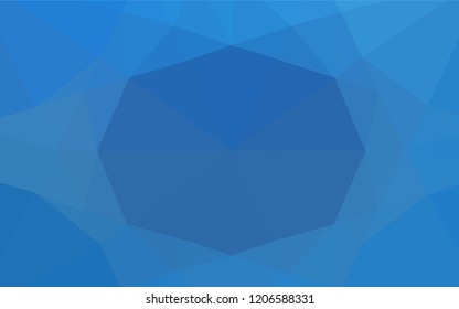 Light BLUE vector hexagon mosaic texture. Creative geometric illustration in Origami style with gradient. A new texture for your design.