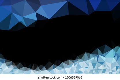 Light BLUE vector hexagon mosaic texture. Colorful illustration in abstract style with gradient. The elegant pattern can be used as part of a brand book.