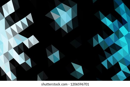 Light BLUE vector hexagon mosaic template. Modern geometrical abstract illustration with gradient. Brand new design for your business.