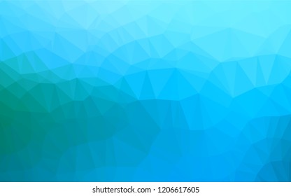 Light BLUE vector hexagon mosaic cover. Modern geometrical abstract illustration with gradient. Brand new style for your business design.