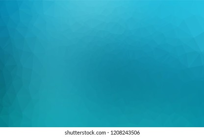 Light BLUE vector hexagon mosaic cover. Shining illustration, which consist of triangles. A completely new design for your business.